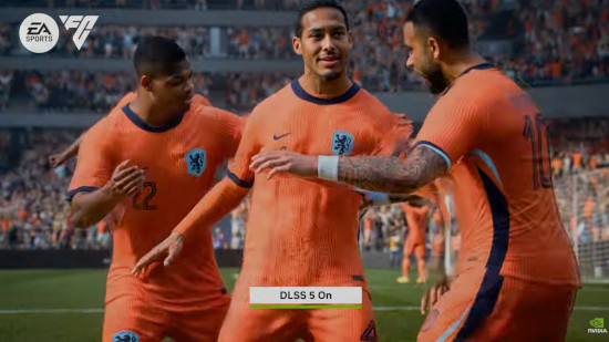 Still from EA FC demo in Nvidia DLSS 5 announcement