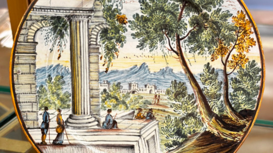 18th Century plate displayed at the Ashmolean Museum, Oxford