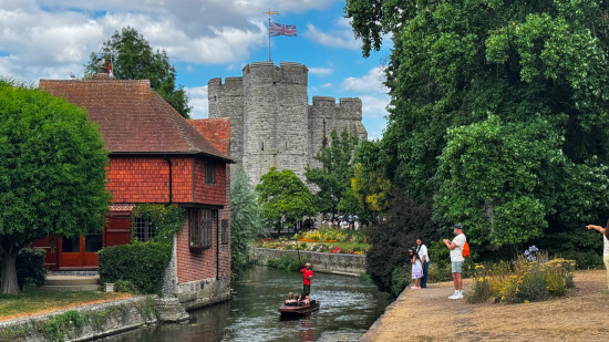 Photo of the Great Stour river from Westgate Gardens in Canterbury